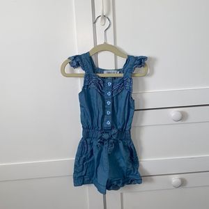 DBOW LIGHT JEAN ROMPER SIZE 90 12 months